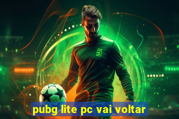 pubg lite pc vai voltar