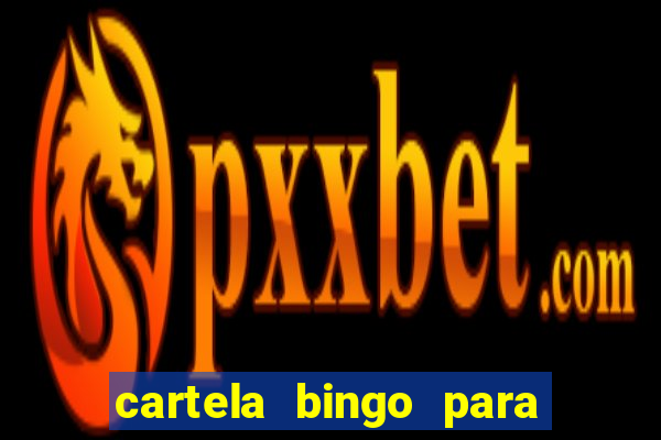 cartela bingo para cha de cozinha imprimir gratis