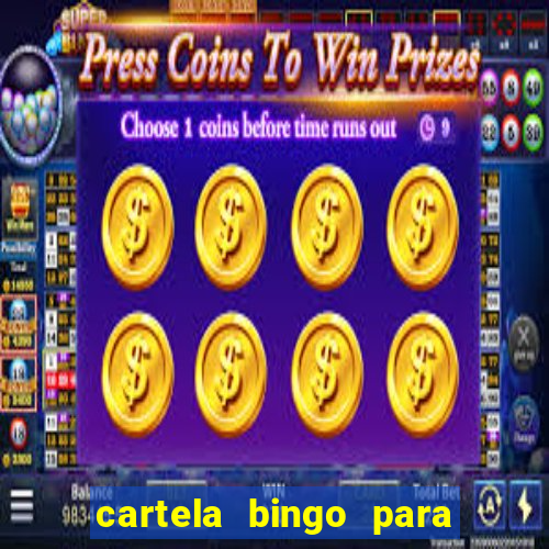 cartela bingo para cha de cozinha imprimir gratis