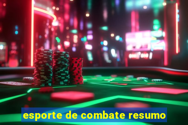 esporte de combate resumo