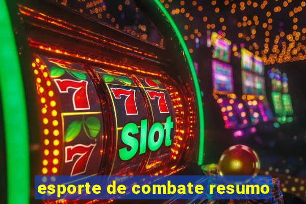 esporte de combate resumo