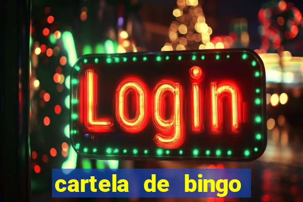 cartela de bingo pra imprimir