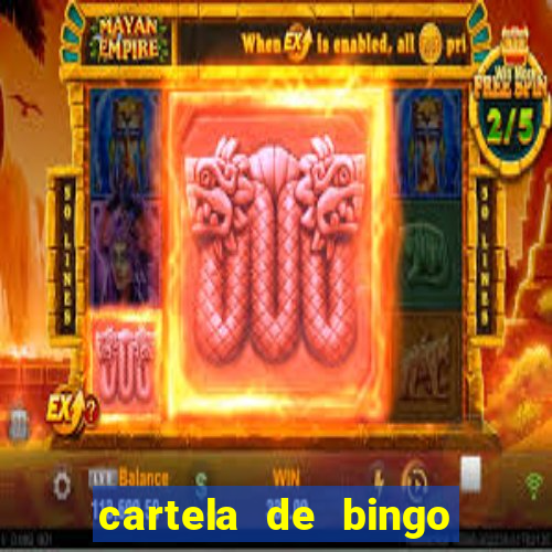 cartela de bingo pra imprimir