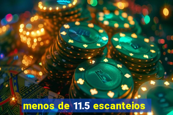 menos de 11.5 escanteios