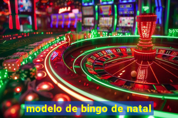 modelo de bingo de natal