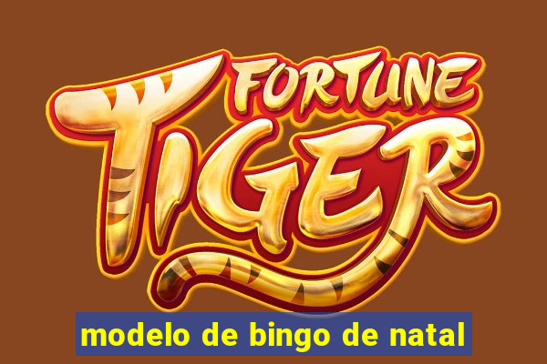 modelo de bingo de natal