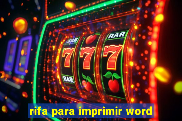 rifa para imprimir word