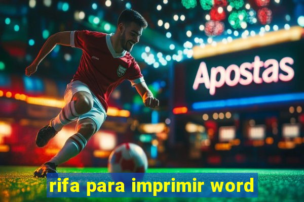 rifa para imprimir word