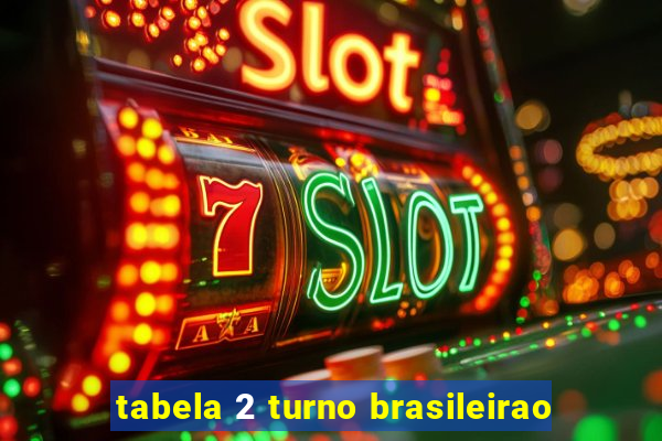 tabela 2 turno brasileirao