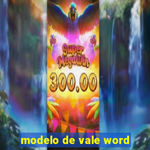 modelo de vale word