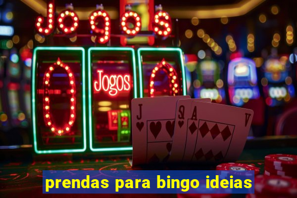 prendas para bingo ideias