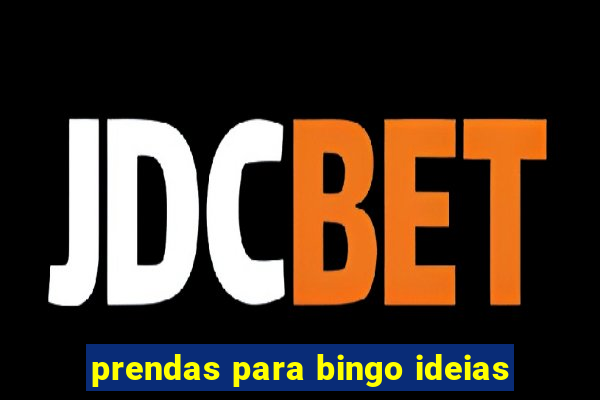 prendas para bingo ideias