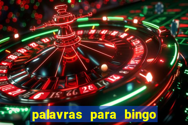 palavras para bingo cha de bebe