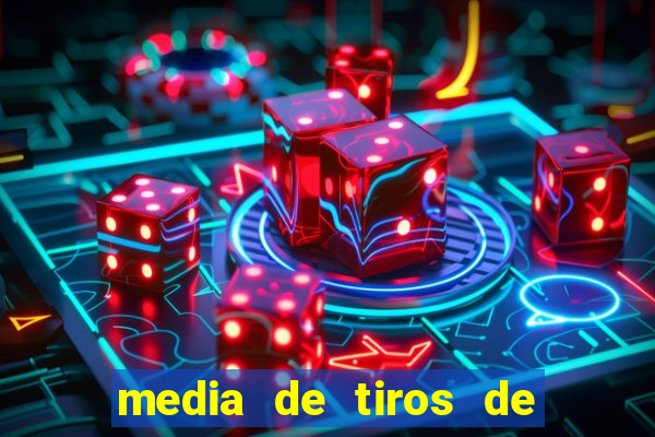 media de tiros de meta por jogo