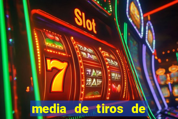 media de tiros de meta por jogo