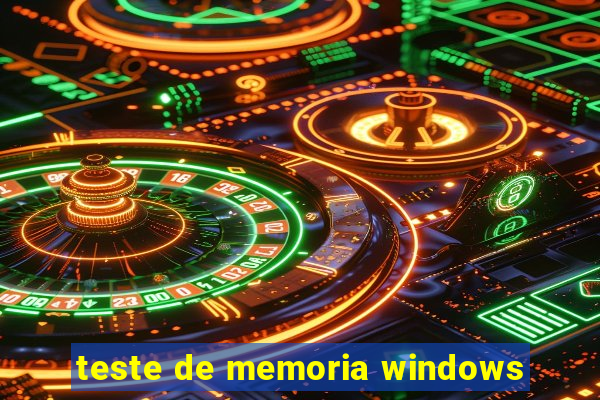 teste de memoria windows