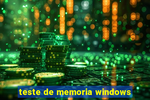 teste de memoria windows