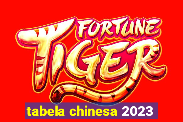 tabela chinesa 2023