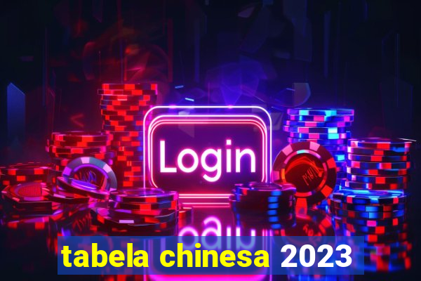 tabela chinesa 2023