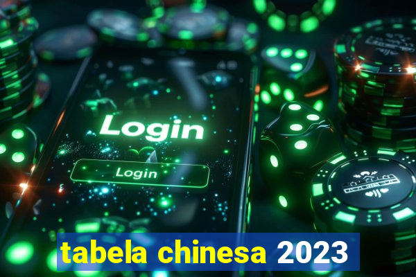 tabela chinesa 2023