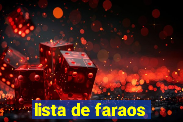 lista de faraos