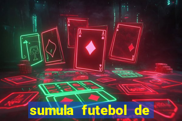 sumula futebol de campo word