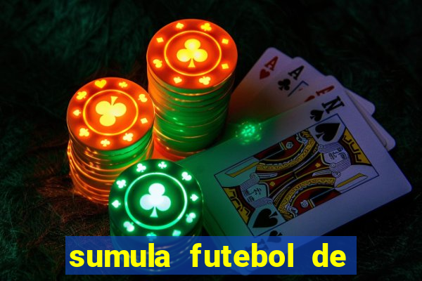 sumula futebol de campo word