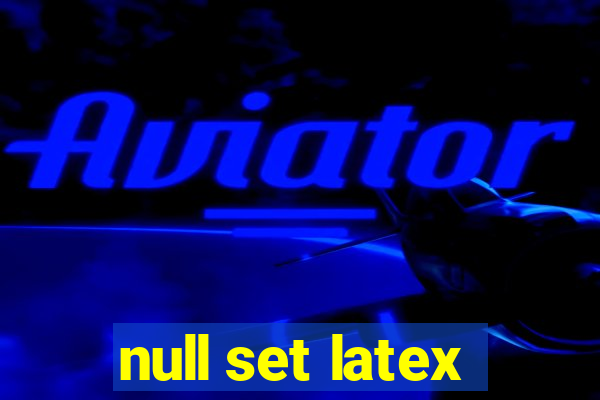 null set latex