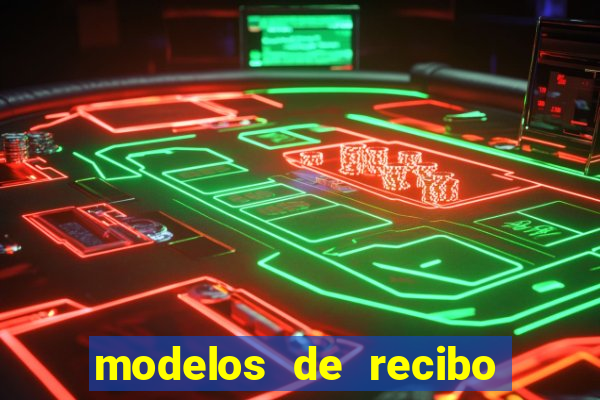 modelos de recibo de pagamento word