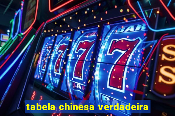 tabela chinesa verdadeira