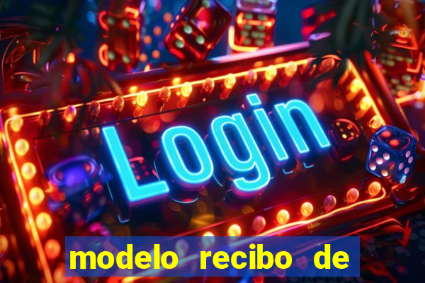 modelo recibo de pagamento word