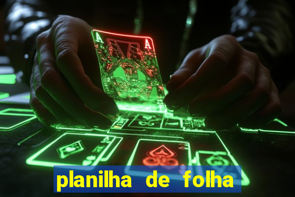 planilha de folha de pagamento