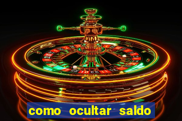 como ocultar saldo na betfair