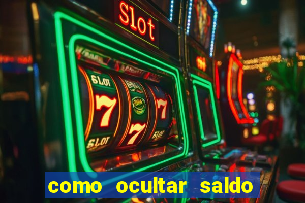 como ocultar saldo na betfair