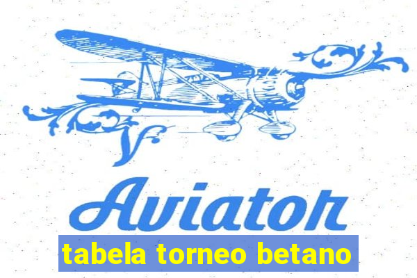 tabela torneo betano