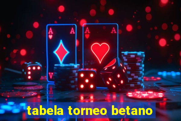 tabela torneo betano