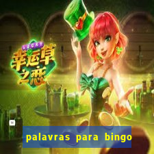 palavras para bingo de cha de lingerie