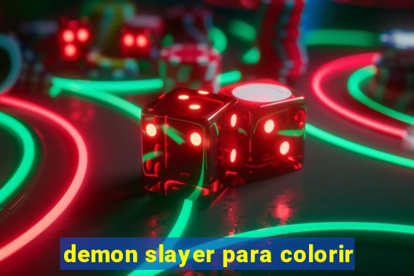 demon slayer para colorir