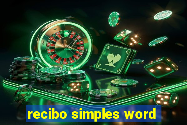 recibo simples word