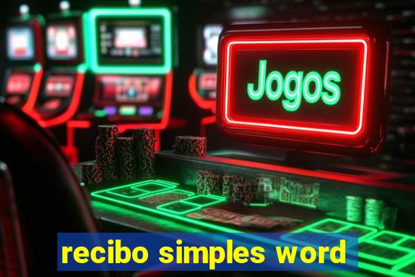 recibo simples word