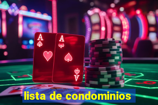 lista de condominios