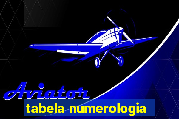 tabela numerologia