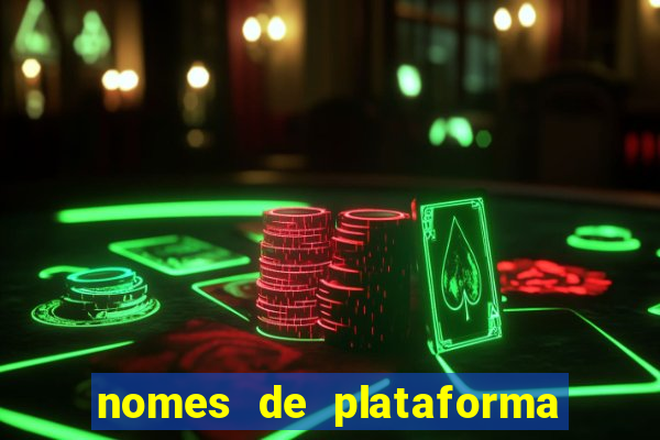 nomes de plataforma de jogos de aposta