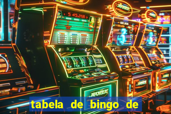 tabela de bingo de 1 a 100