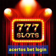 acertos bet login