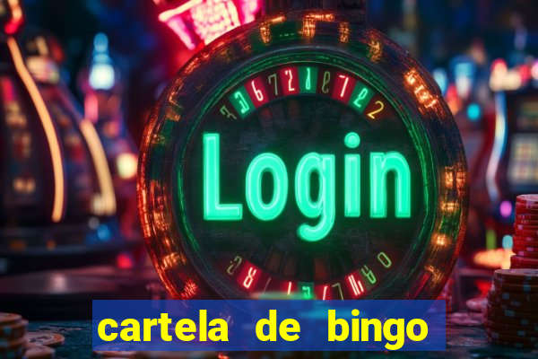 cartela de bingo cha de bebe