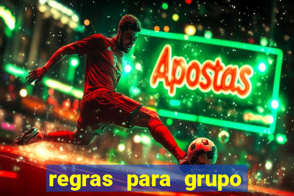 regras para grupo de futebol no whatsapp