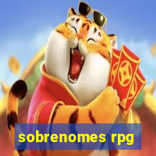 sobrenomes rpg