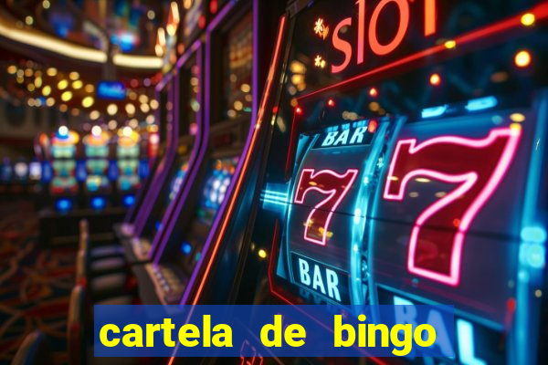 cartela de bingo pra imprimir