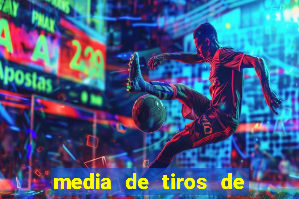 media de tiros de meta por jogo